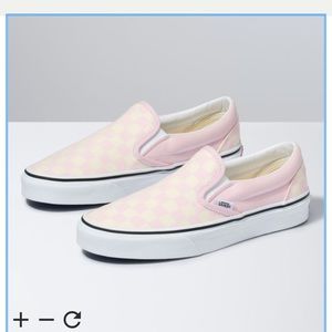 Pink Checkered Slip-On Vans